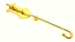 BBL-A02 Sliding Bolt Brass Cape Dutch 80 x 140 with Monkeytail 300mm