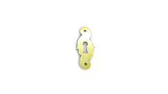 EP-A12 Key Escutcheon Cape Dutch Brass 75 x 30 x 1.6mm