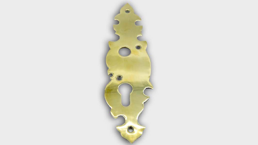 Escutcheon Brass 230 x 60 x 2mm Vintage Metals