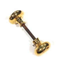 Ref A - Refurbished brass round doorknob with pintle